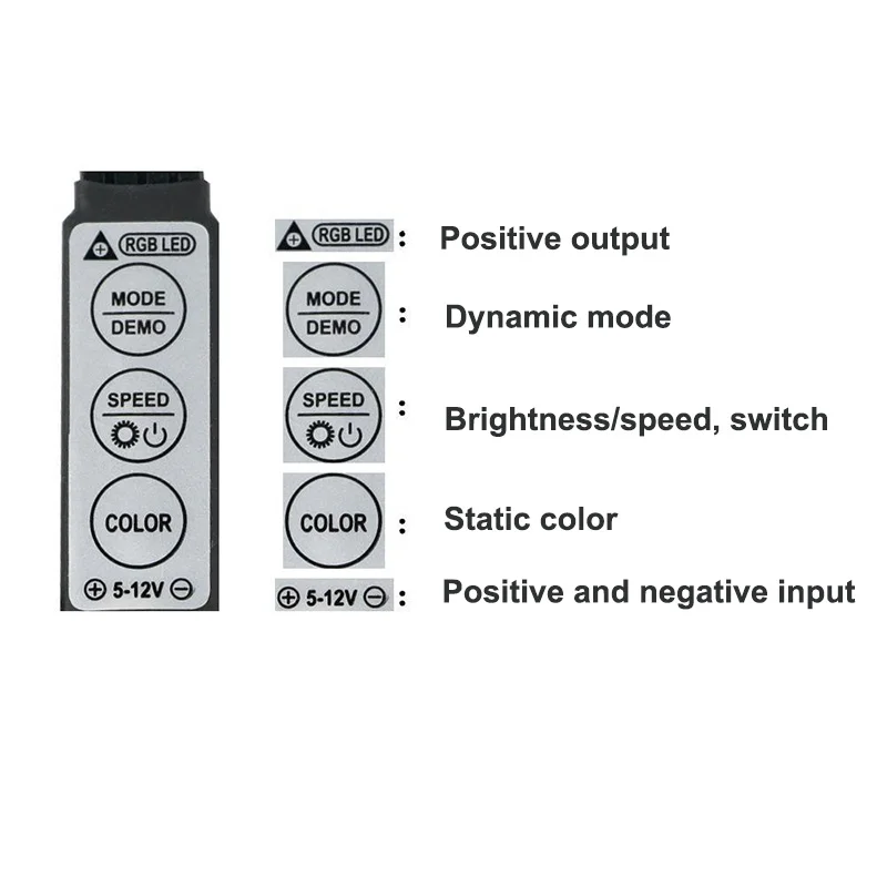 1/5Pcs 3Key USB Mini 5V RGB LED Cable Controller Dimmer Remote Control For 2835 5050 3528 RGB Strip Light SMD Lights