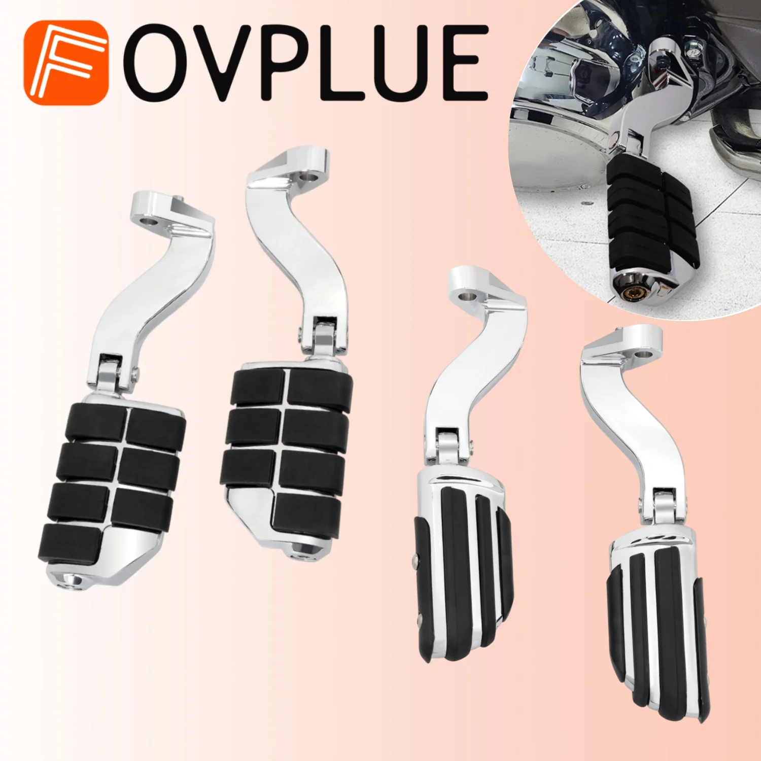 

Passenger Footrest Motorcycle Accessories FootPeg Kit For Harley Touring Road Glide Road King Street Glide Ultra Limited 1993-UP