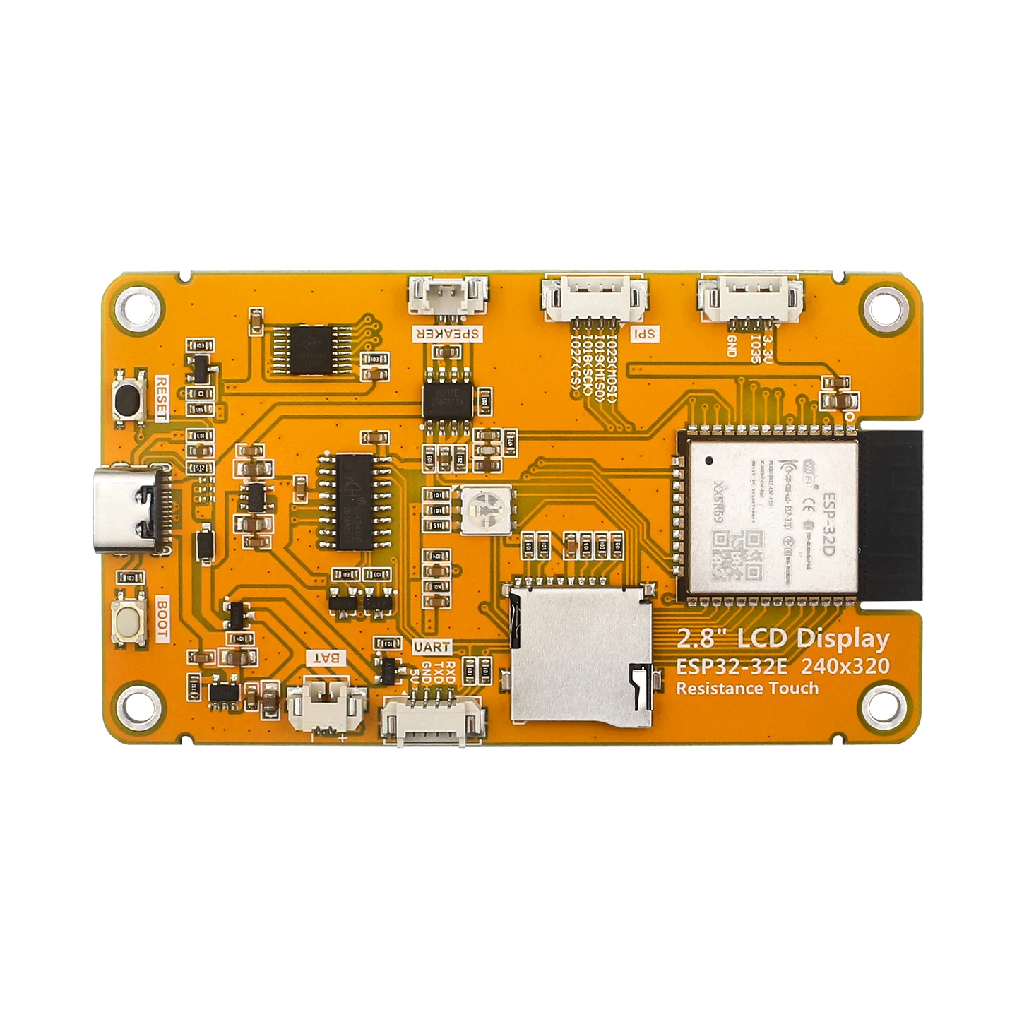 ESP32 Development Board for Arduino LVGL 2.8 Inch TFT Touch Screen XPT2046 240*320 LCD Display Type-C Port  WiFi Bluetooth