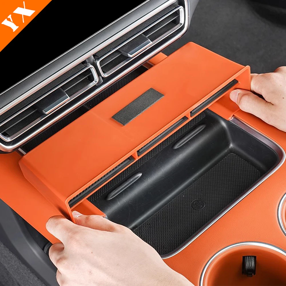 

Аксессуары для Li Xiang L9 2022 2024 ABS Автомобильная центральная консоль навигация коробка для хранения копилот Органайзер коробка для хранения отделка Литье