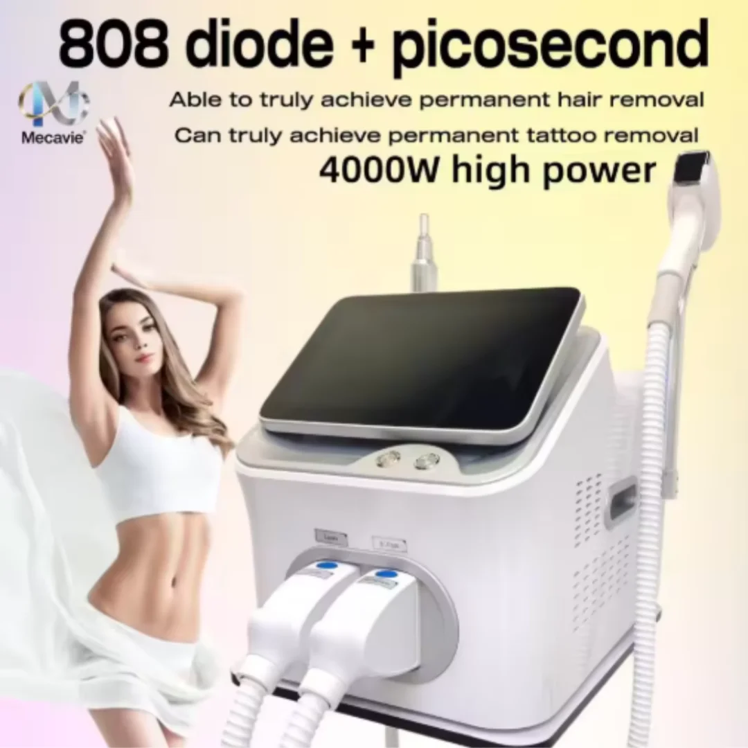 

НОВИНКА 2026: Аппарат для лазерной эпиляции 2-в-1 Soprano Titanium Ice Platinum Diode с 4 длинами волн (755, 808, 940, 1064 нм), 4000 Вт, безболезненный