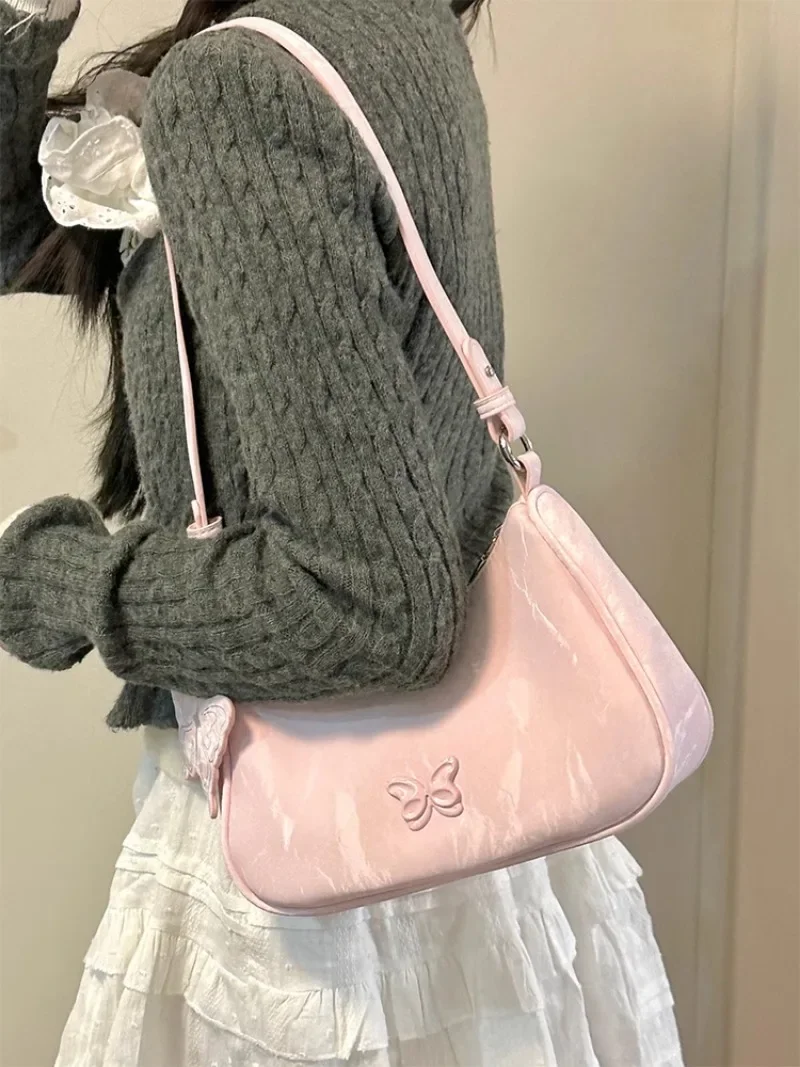 

Sweet Bow Bolsos Mujer 2025 New Simple Commuter Bag Practical Underarm Sac Femme Shoulder Bags Chinese Style Bolsas