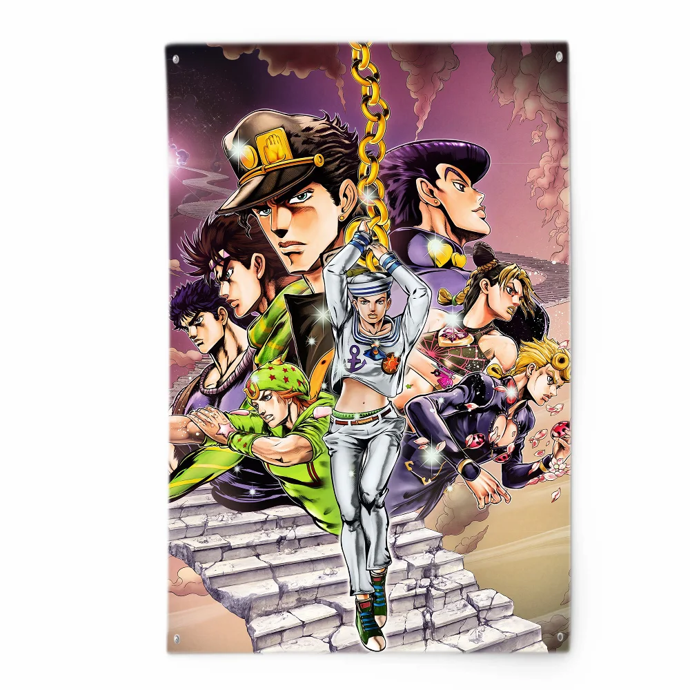 Anime JoJo's Bizarre AdventureS Flag DIY Flag For Family Group Party Living Room Home Dorm Decor Wall Art Decor Banner