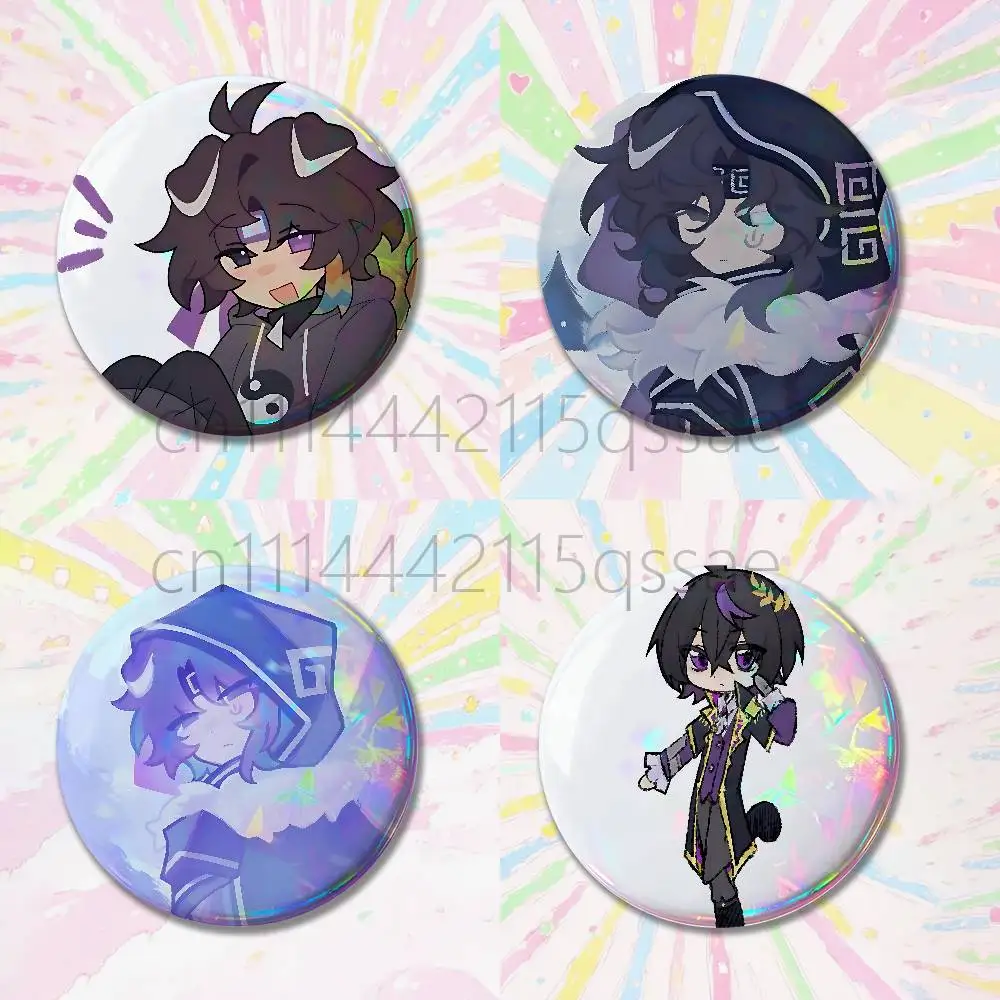 W-Wifie Cartoon Anime Pin Button Custom Anime Role Old-school Brooch Cartoon Collar Badge Jewelry
