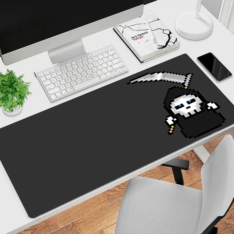 

Kawaii Anime Death God Mouse Pad Home Computer Black Gaming Accessories Keyboard Mousepad Laptop Gamer Non Slip Desk Mat Carpet