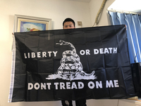 SKY FLAG 90x150cm Black Gadsden Flag 3x5ft hanging polyester（Dont Tread On Me）flag Banner indoor outdoor decoration