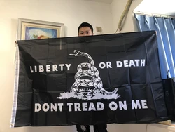 (SKY FLAG)90x150cm Black Gadsden Flag 3x5ft hanging polyester(Dont Tread On Me)flag Banner indoor outdoor decoration