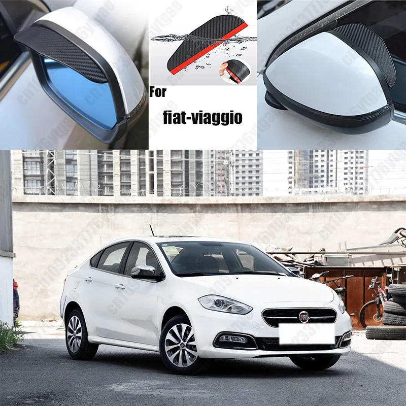 For fiat-viaggio Car Rearview Mirror Rain Eyebrow Fiber Auto Rain Shield Rainscreen Reflector Rain Shield