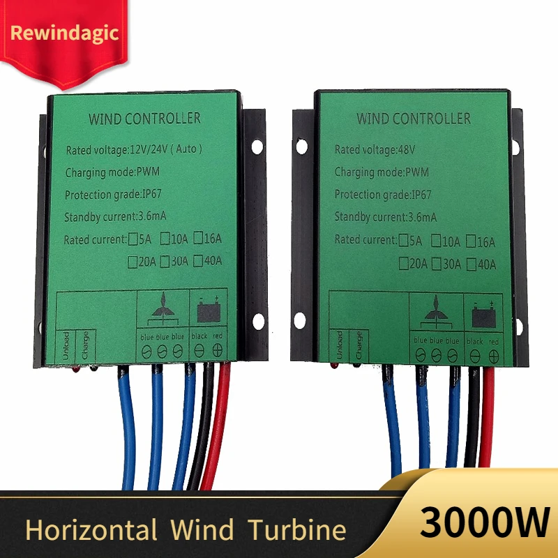 3000W Free Energy PWM Wind Charge Controller 12v/24v AUTO For Wind Turbine Generator Water Proof High Heat Dissipation Design view 4