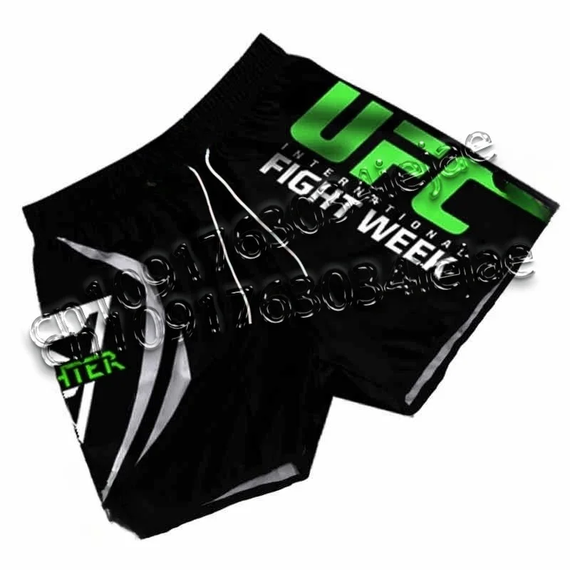 Pantaloncini da boxe Muay Thai UFC 2025 da uomo Serie Pantaloni sportivi da combattimento Tuta da allenamento da combattimento - Attrezzatura da combattimento leggera e confortevole