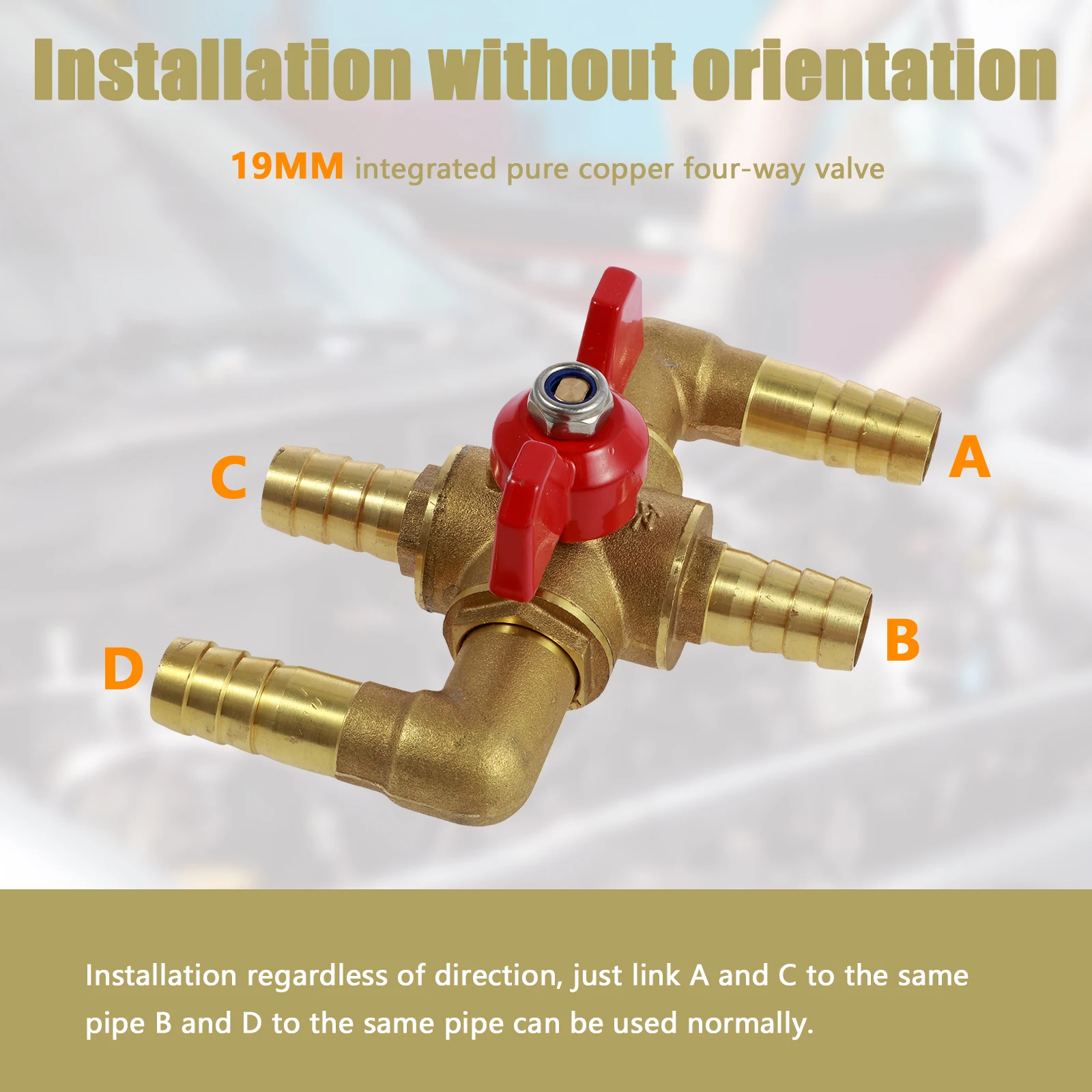 Heater Control Valve with Brass Body Plated Shank Robust Heater Control Valve Multifunctional Manually Controlled Control Valve