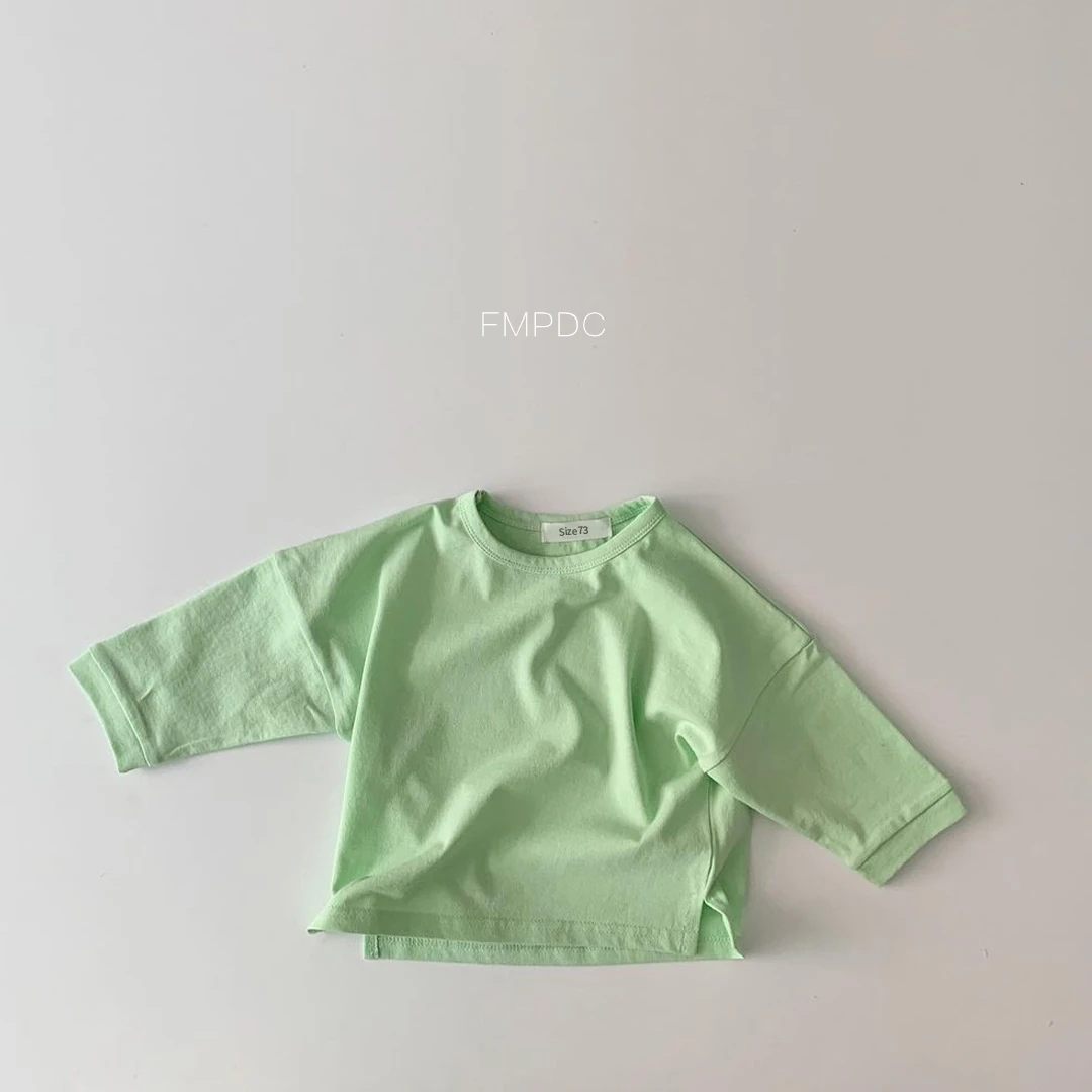 Camiseta de Corea para bebé, ropa básica informal de fondo suave, camisetas para niño niña, ropa para bebé, camisetas sin mangas, novedad de 2023