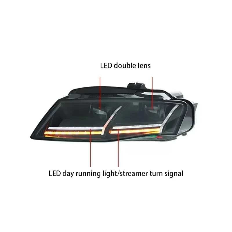 For Audi A4 A4L 2009-2012 Upgraded TT Style matrix Full LED Headlights Daytime Running Lights Flow Turn signal Plug and Play