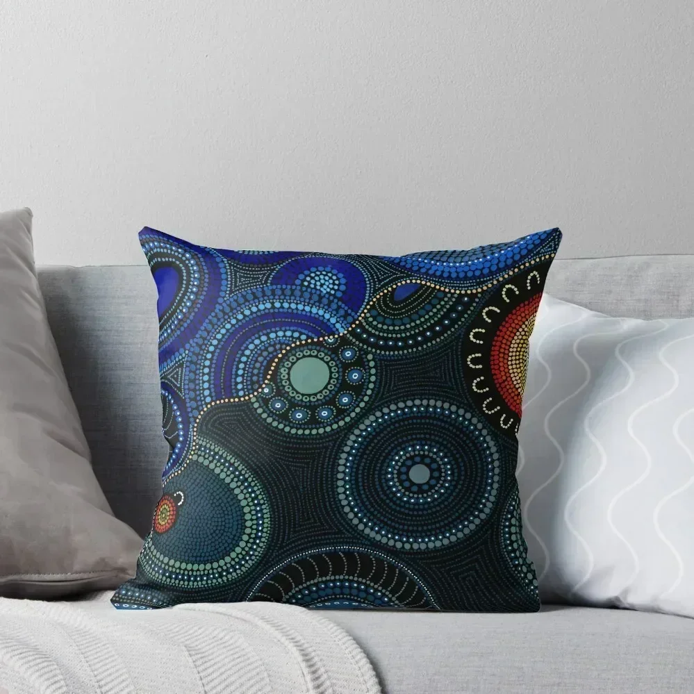 

Isolation - Blue Throw Pillow Pillowcase Cushion luxury home accessories pillow