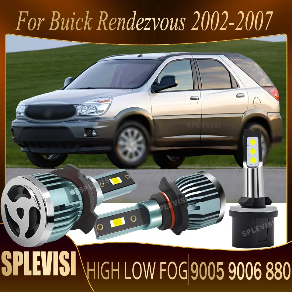

LED Headlight foglight with Warranty Worry-Free Purchase High-Speed Cooling For Buick Rendezvous 2002 2003 2004 2005 2006 2007