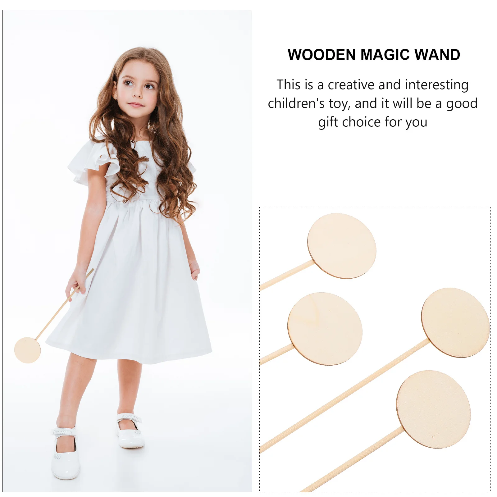 

10Pcs DIY Wooden Fairy Sticks for Kids Coloring Hand Graffiti Drawing Creativity Imagination Gift DIY Fairy