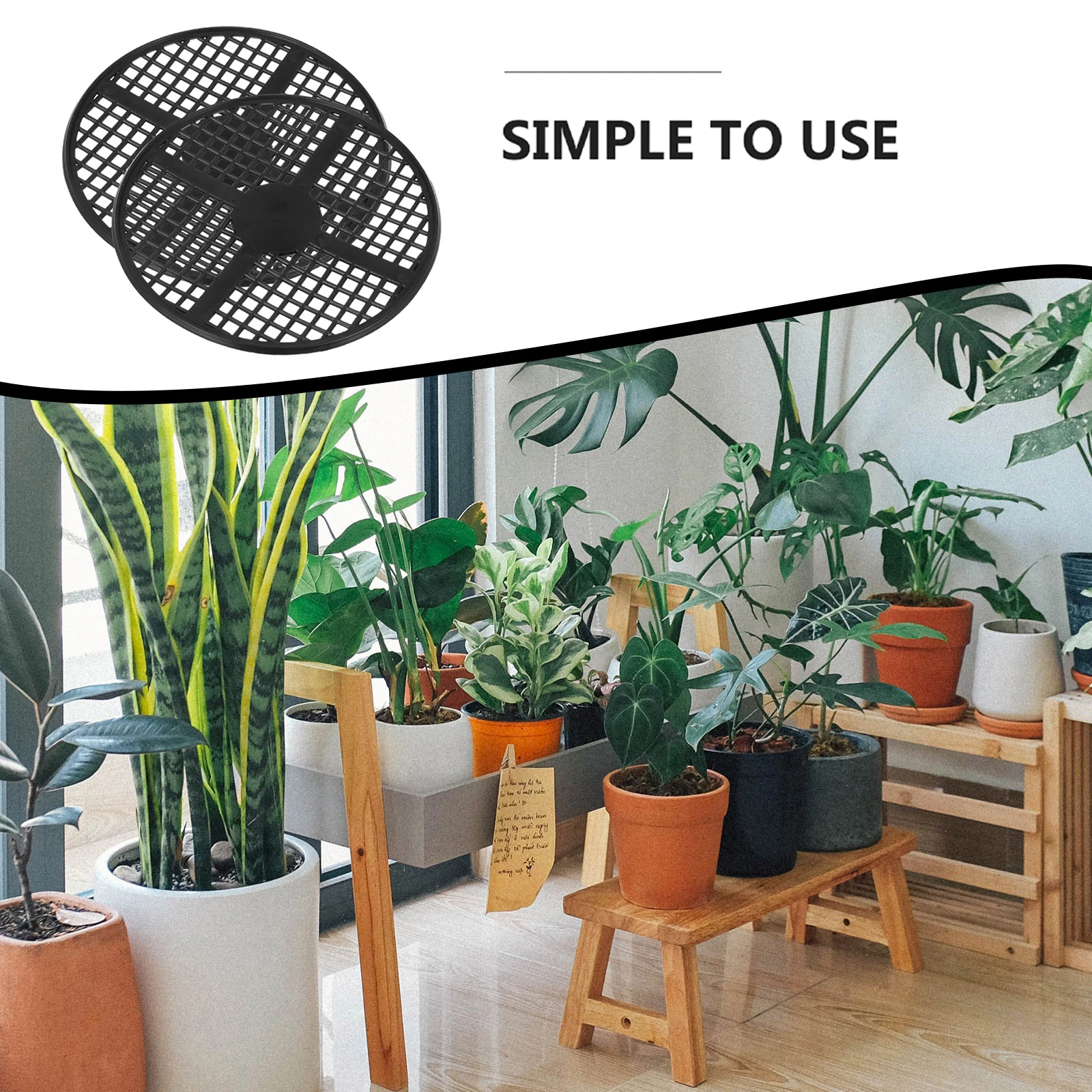 

20 pcs Plastic Drainage Mesh Pads Flowerpot Bottom Grid Mats Bonsai Breathable Gaskets Soil Leak Prevention Air Permeable Garden