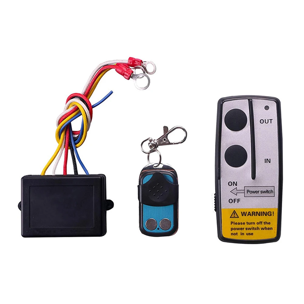 Dual 2.4G Wireless For Winch Remote Control Switch Set 12V 24V For ATV UTV Truck Car Electric Anchor Boat Garage Roller Shutter
