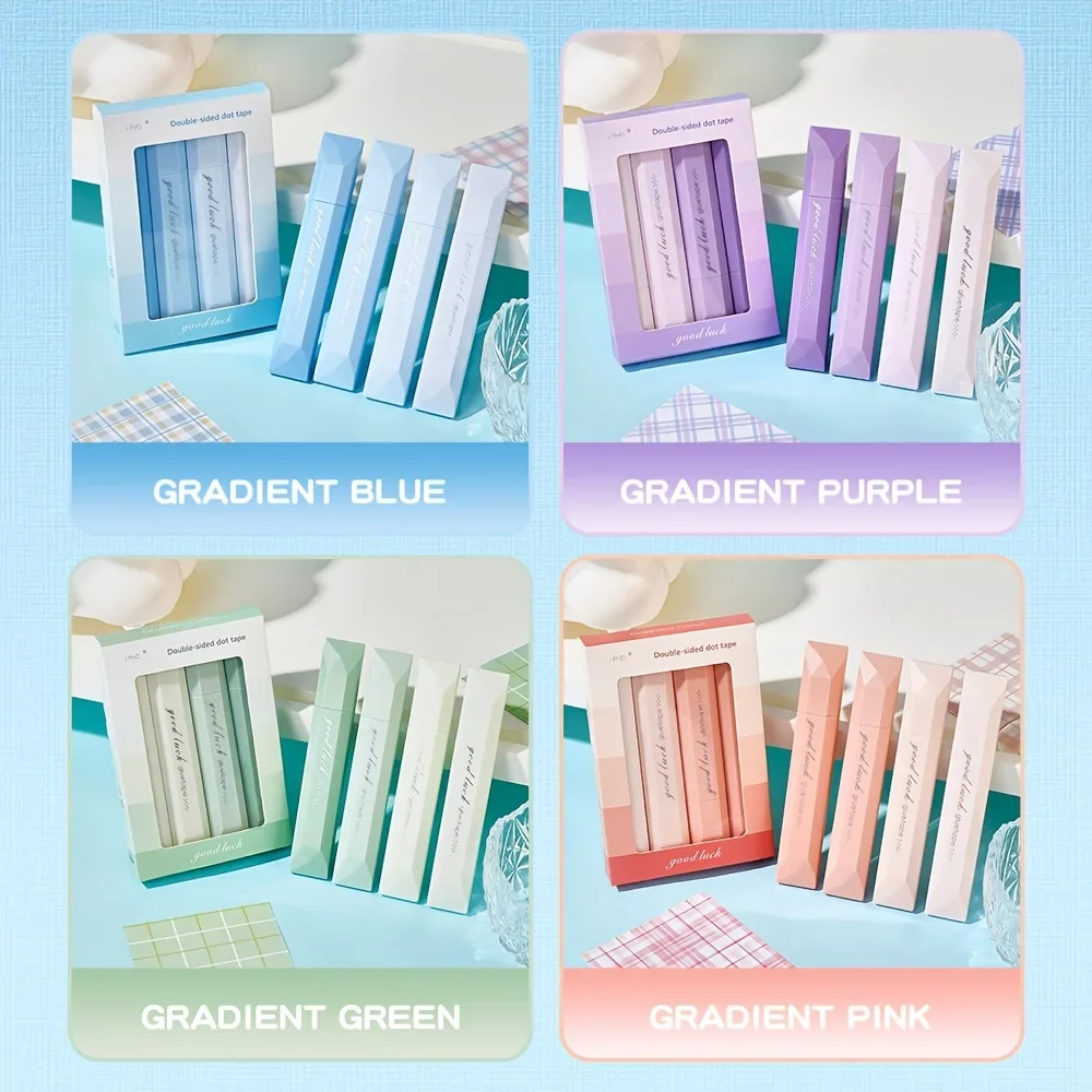 

[Водонепроницаемый клей] Водонепроницаемая клейкая лента | 4шт. | Материал ПП | Двусторонний клей, водонепроницаемый | Поделки, школьные принадлежности