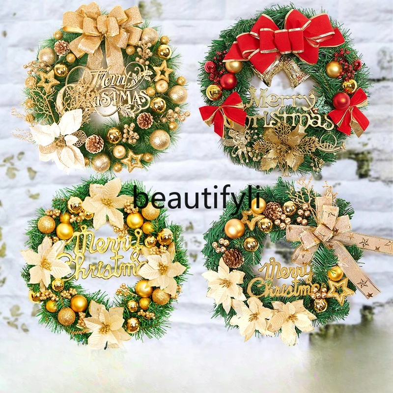 

Christmas decorations Christmas tree wreaths rattan horns wall hanging door hanging hotel shopping mall window