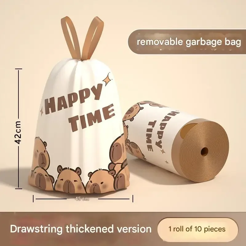 Easy-Tear Drawstring Garbage Bags | Leak-Proof Kitchen & Outdoor Waste Bags