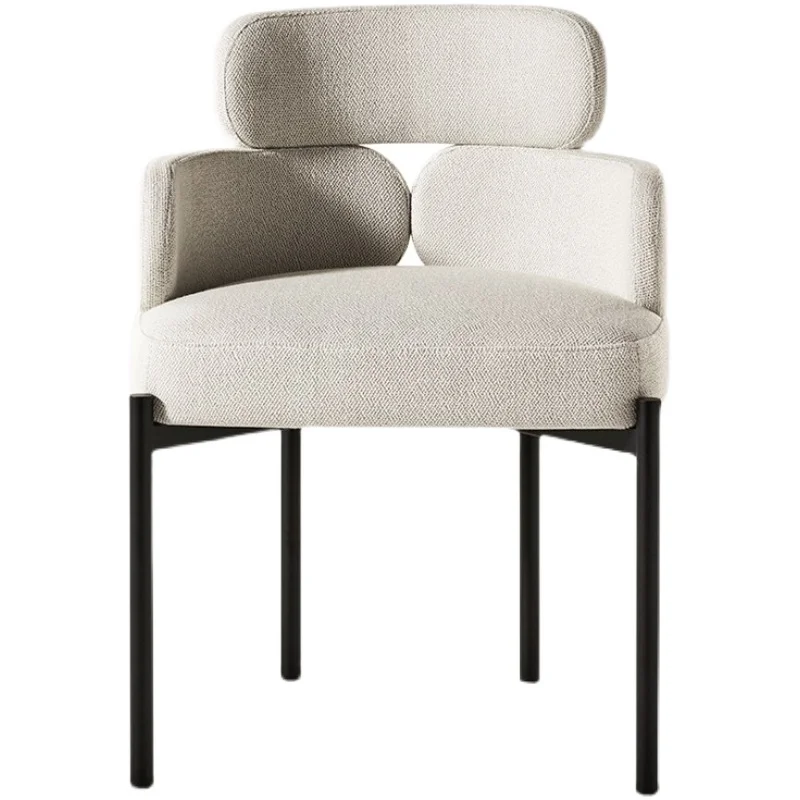 Leichter, luxuriöser, moderner, einfacher Heimrestaurant-Rückenstuhl, Modellzimmer, Freizeit, Verhandlung, Stoffstuhl, Designer