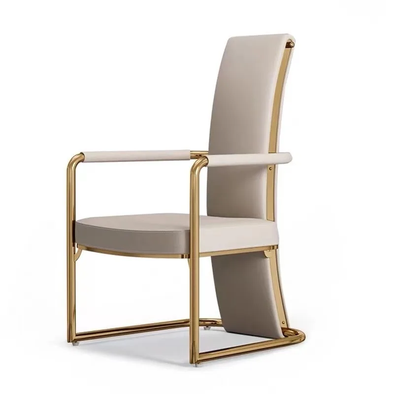 

Light luxury balcony tea chair guest dining household Italian minimalist backrest high-end master living room