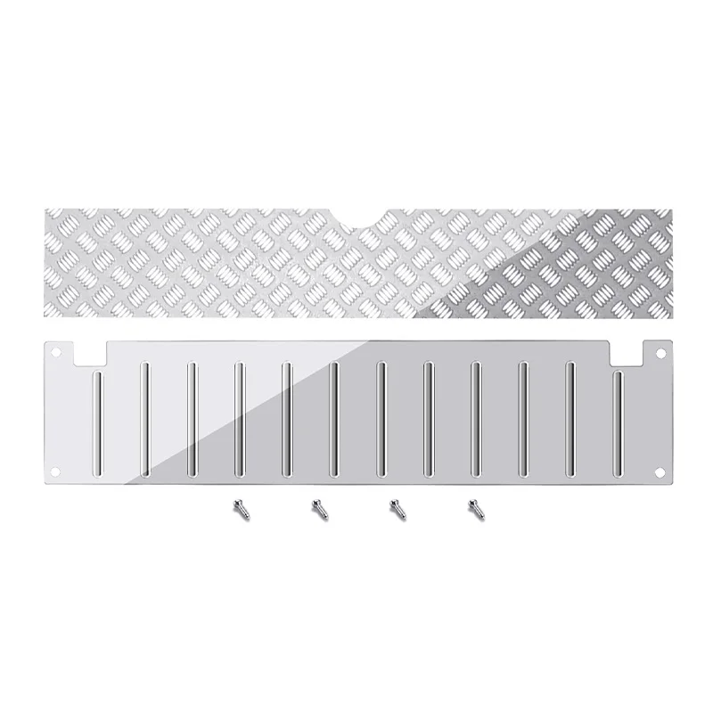 For WPL C24 C24-1 Metal Rear Trunk Tool Box Decorative Board Anti-Slip Skid Plate 1/16 RC Car Upgrade Parts Accessories