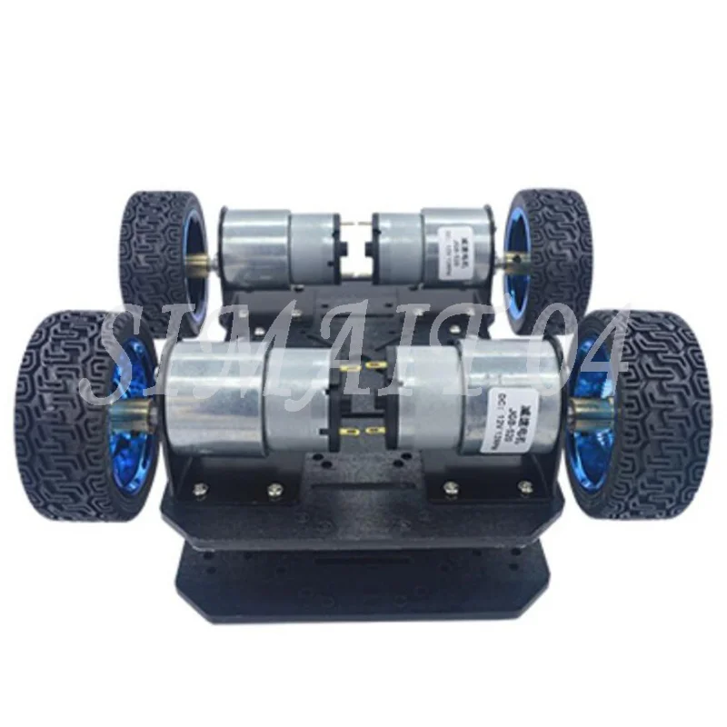 

520 370 DC Gear Motor 4 Wheel 4WD Robot Smart Car Chassis Kit Encoder Motor Obstacle Avoidance Robot Kit Smart Car Chassis