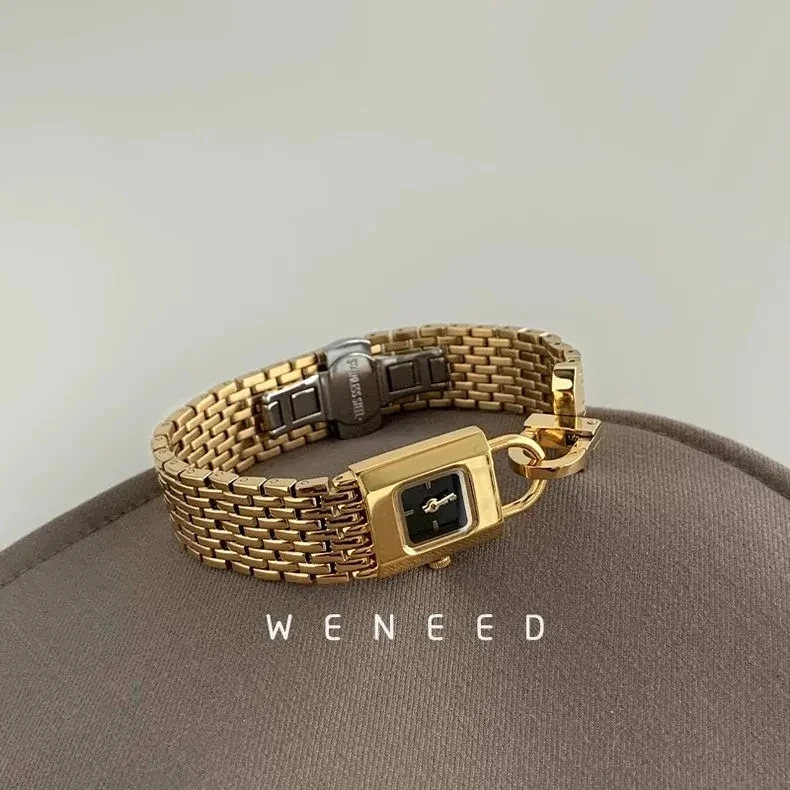 

2024's Best-Selling Retro Watch with Unique Liby Lock Design, Classy Steel Band Women's Watch, New Forlover Relojes Para Damas