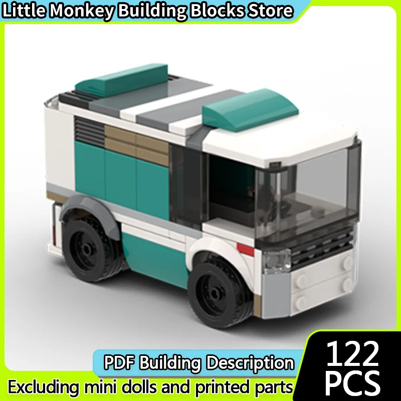 

Speed Racing Car Model MOC Building Bricks Classic Delivery Van Modular Technology Children Holiday Gifts Assemble Toys Suit