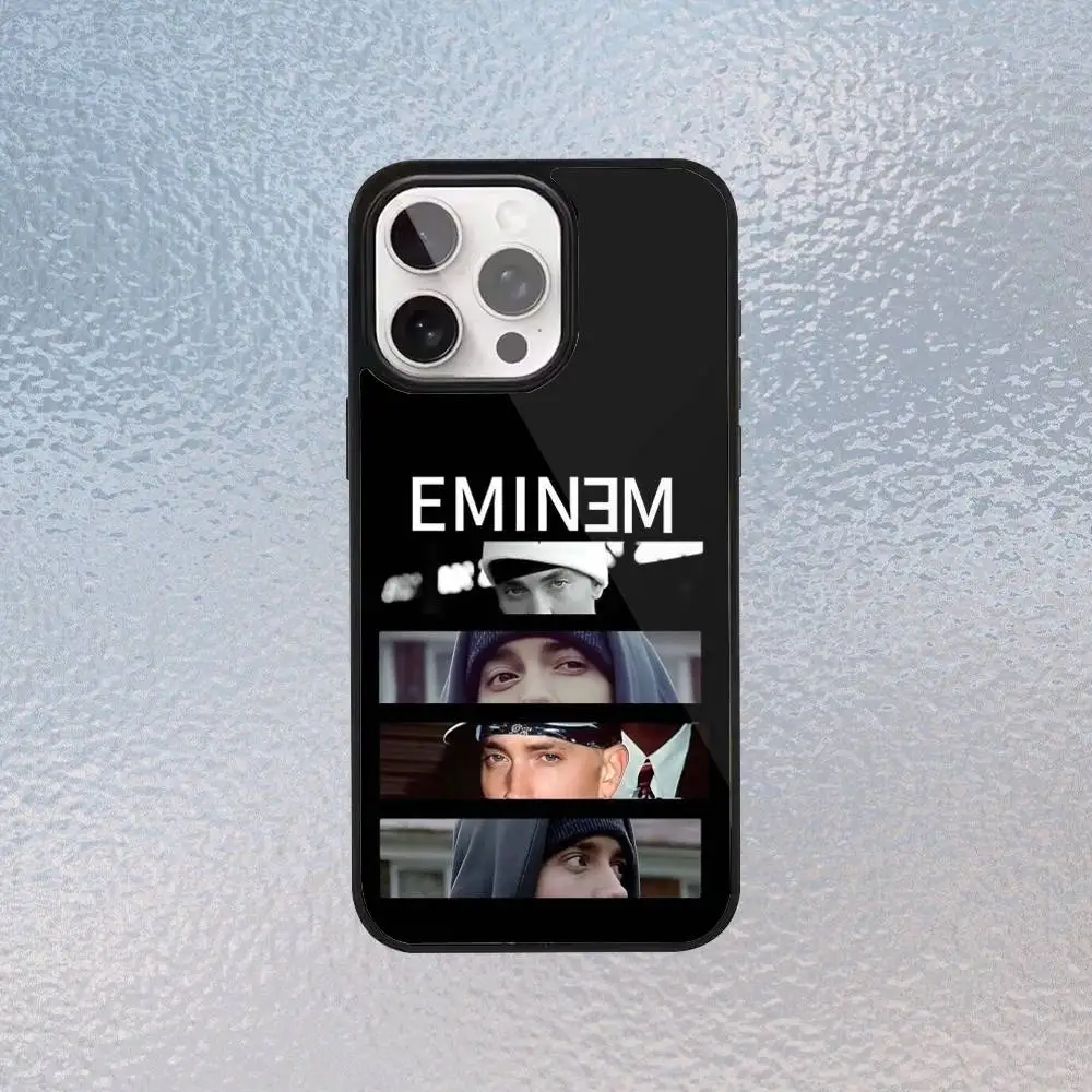 La funda de teléfono Rapper E-Eminem extremadamente atractiva para iPhone17,16,15,14,13,12,11 Plus,Pro Max, carga inalámbrica magnética Magsafe