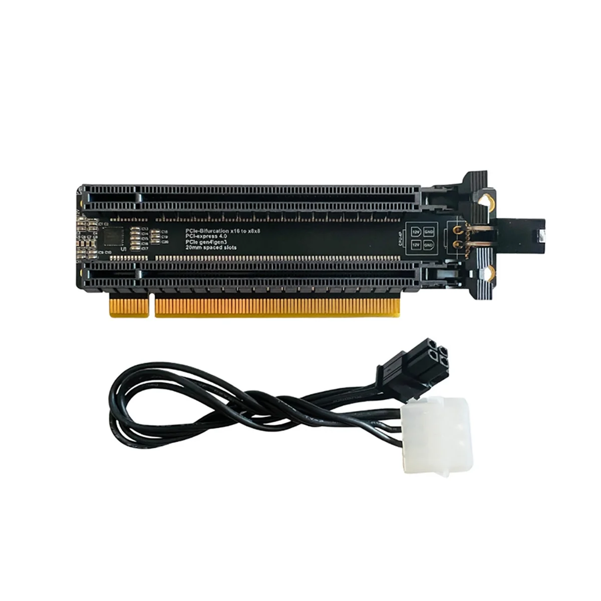 Imagem -04 - Cartão de Expansão Pci-e Gen4 Split Card Pcie-bifurcação X16 a x8 com Slots Espaçados 20 mm Cpu4p Pinos 4.0 a 2