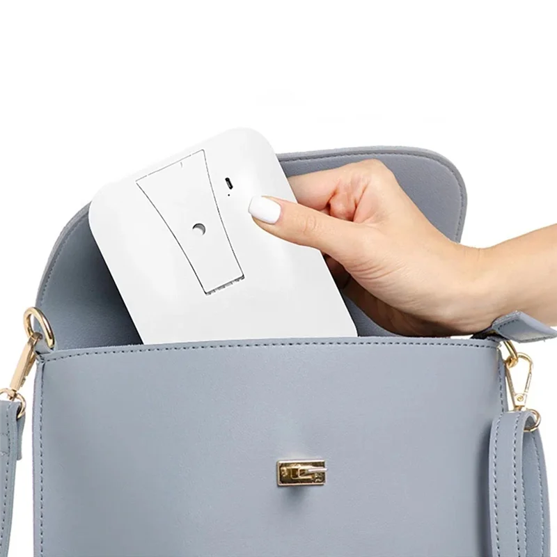 Well Made-LED Vanity Mirror With Lights Portable Cosmetic Travel Tabletop Make Up Lighted Desk Mirror USB Rechargeable