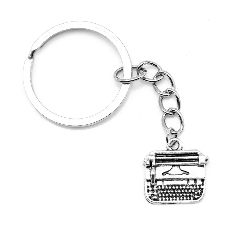 1 Piece 17x18mm Typewriter Keychain Making Supplies Gifts For Friends