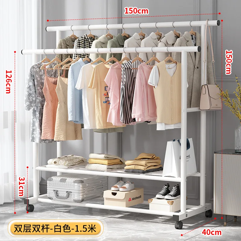 Wall Clothes Hanger Wearing for Clothes Home Furniture Coat Racks Floor Coat Rack Coats Page Wardrobe Stand Children\'s Room Rack