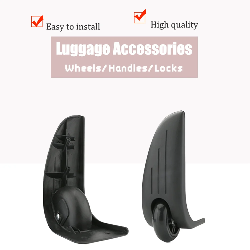 Low Friction Coefficient Luggage Fixed Replacement Wheel Extremely Smooth Pushing Labor-Saving Efficient Caster