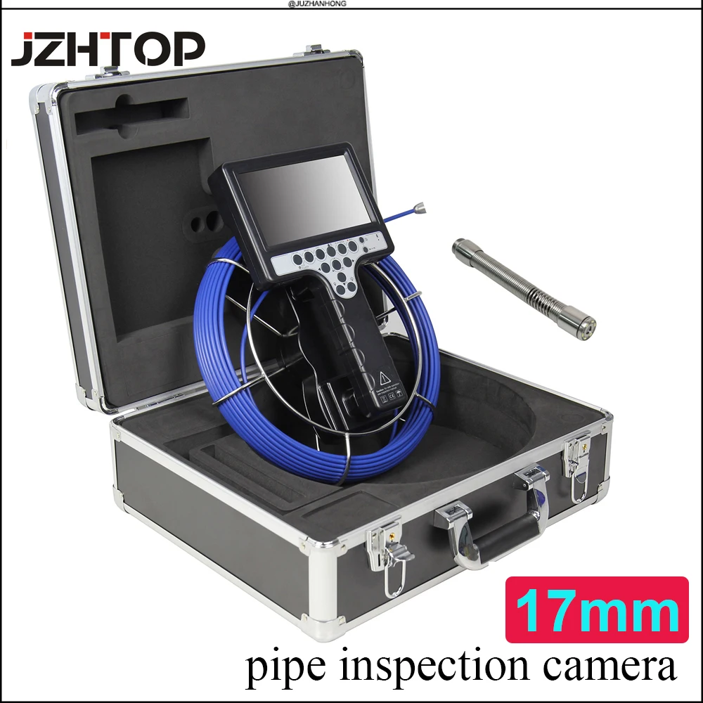 

17mm Handheld Pipe Camera Drain Video Inspection System Hard Cable DVR Sewer Wall Recording Borescope Endoscope