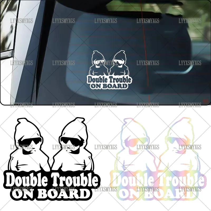

Self-Adhesive Custom Cute Twin Baby Car Stickers Waterproof Sunscreen Vinyl Decal PVC Wholesale Car Decoration