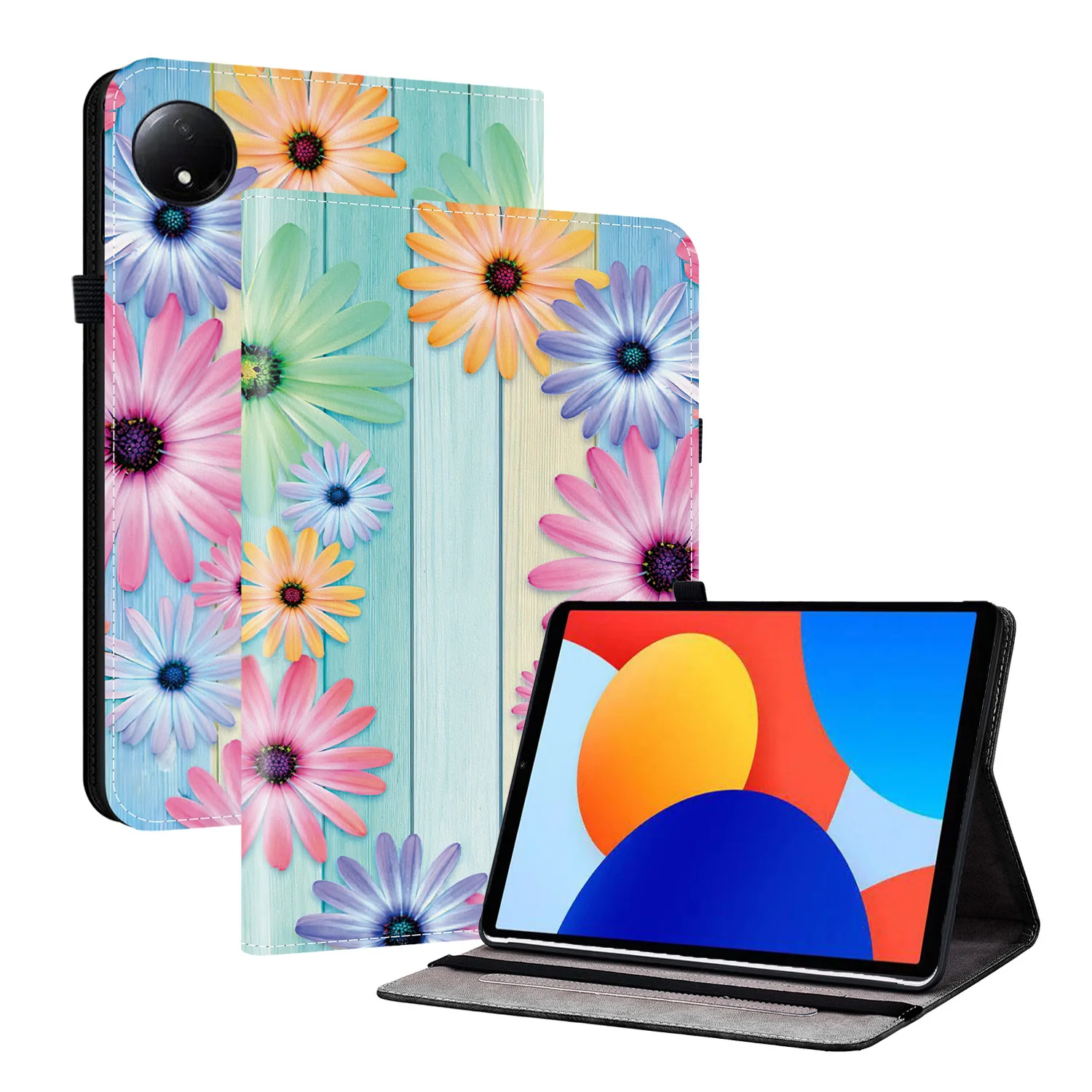 

Роскошный окрашенный чехол для Xiaomi Redmi Pad SE 8,7 2024, задняя регулируемая подставка из ТПУ, чехол для Redmi Pad SE 4G 8,7 дюйма с отделениями для карт