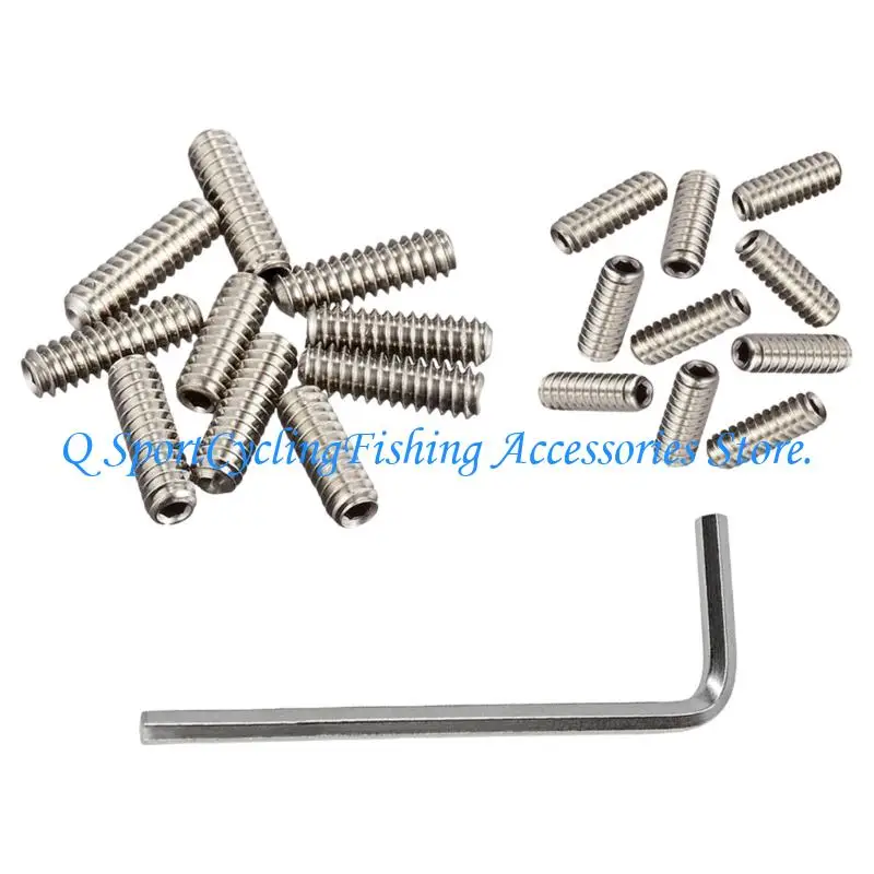 

20 шт., седла для электрогитары, винт с гаечным ключом, седла для гитары из нержавеющей стали, винты регулировки высоты