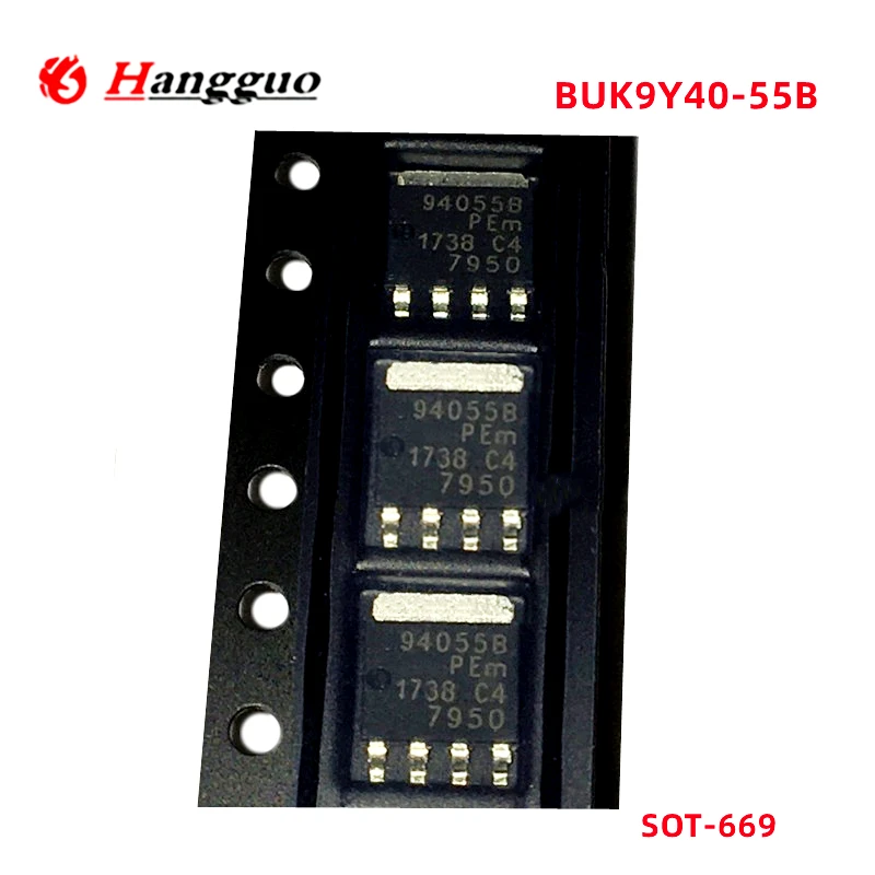 20pcs/Lot BUK9Y40-55B 94055B  SOT-669  55V 26A For Automotive Voltage Regulator Control Circuit IC Chip