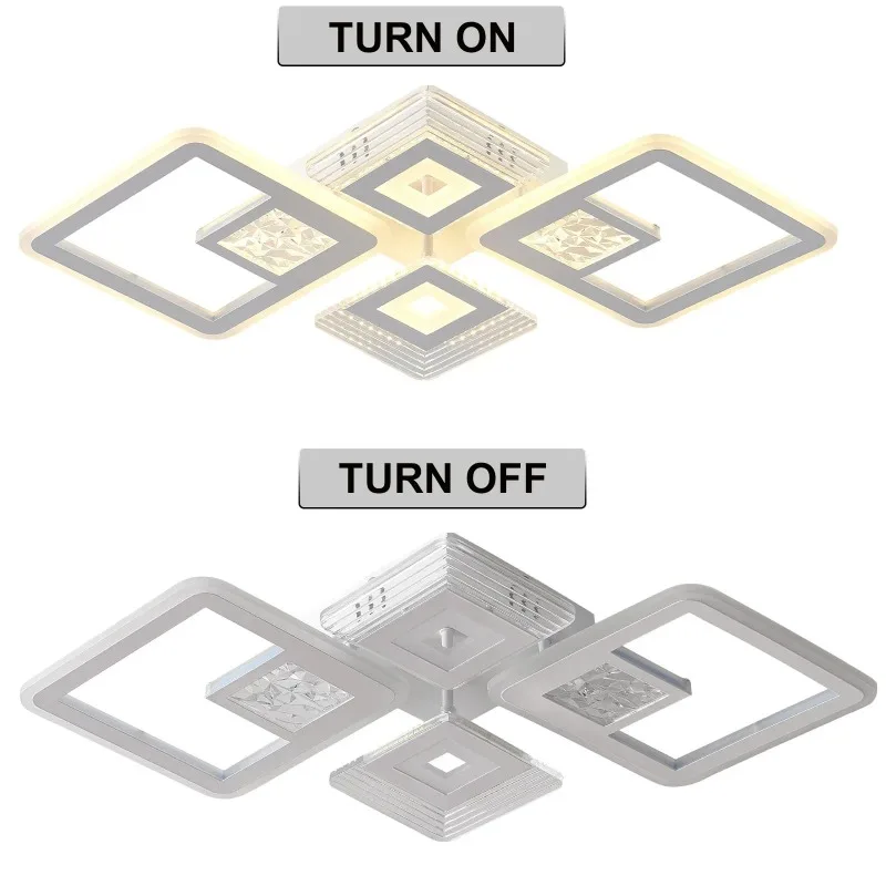 مصباح سقف LED بسيط وحديث - مصباح غرفة المعيشة لغرفة المعيشة وغرفة النوم من الأكريليك الإبداعي 72 * 47 سم - 46 وات #4