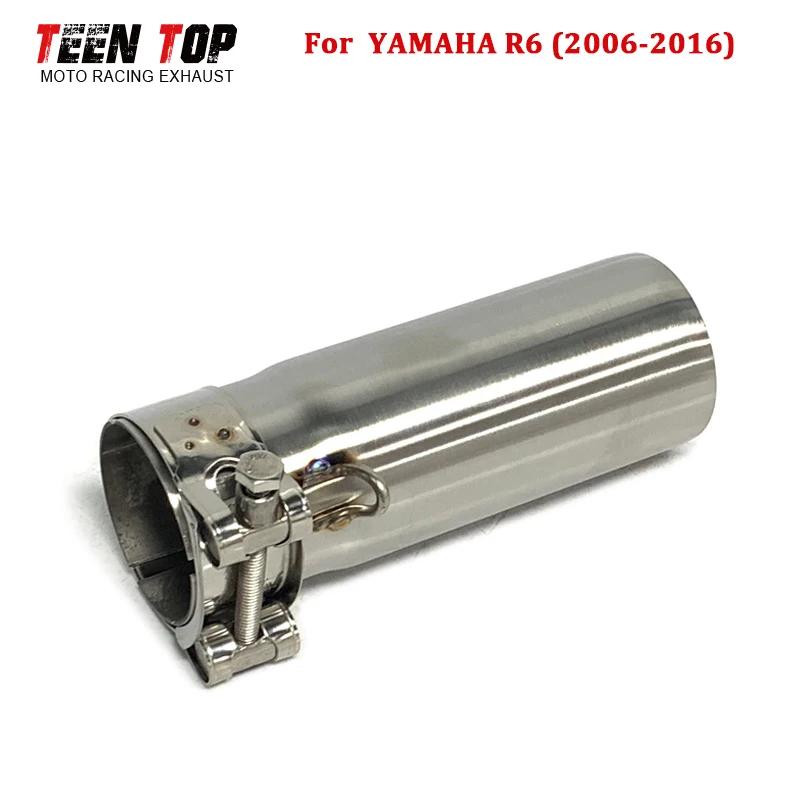 

Выхлопная труба из нержавеющей стали для мотоцикла Yamaha R6 YZF-R6, средняя соединительная труба 2006-2016, глушитель Escape Moto Slip-on 51 мм