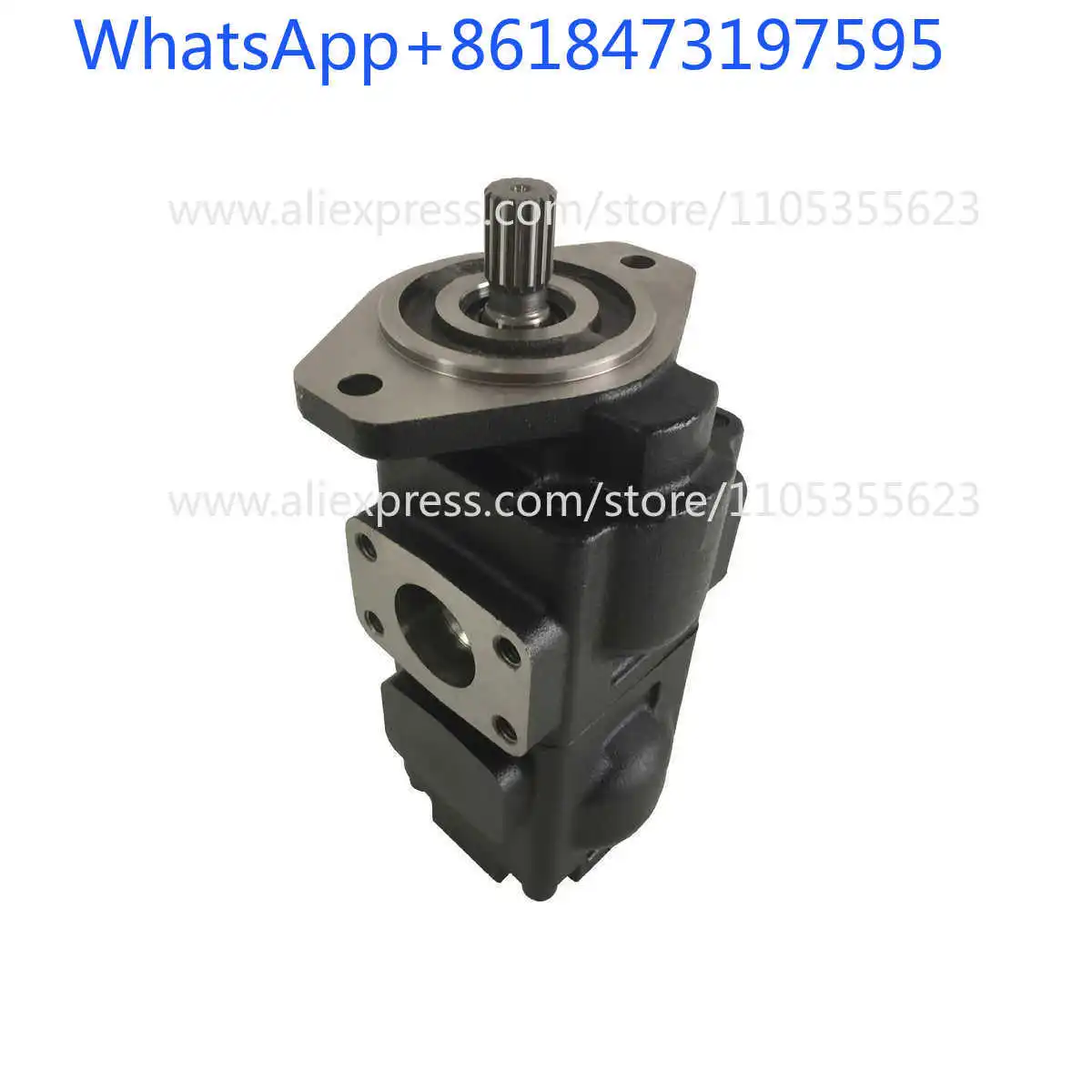 Rhombus front cover involute spline shaft extension cast iron double pump