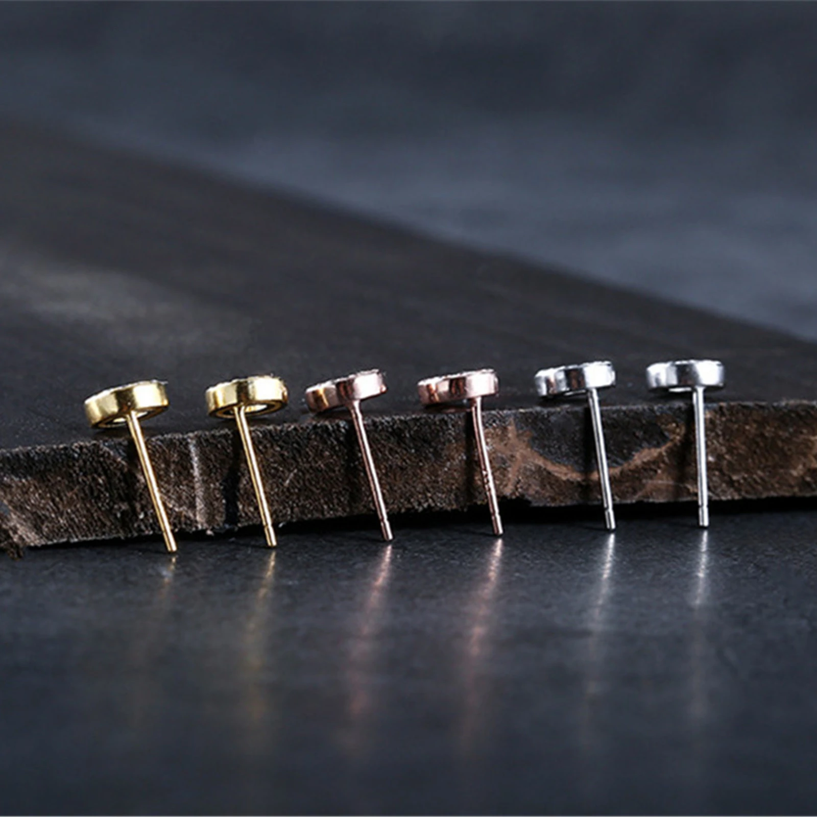 

Устройства сережек (3,5x3,5 мм, круглая заготовка), золотая пластина, серьги-гвоздики из стерлингового серебра 925 пробы для круглых кабошонов E239B