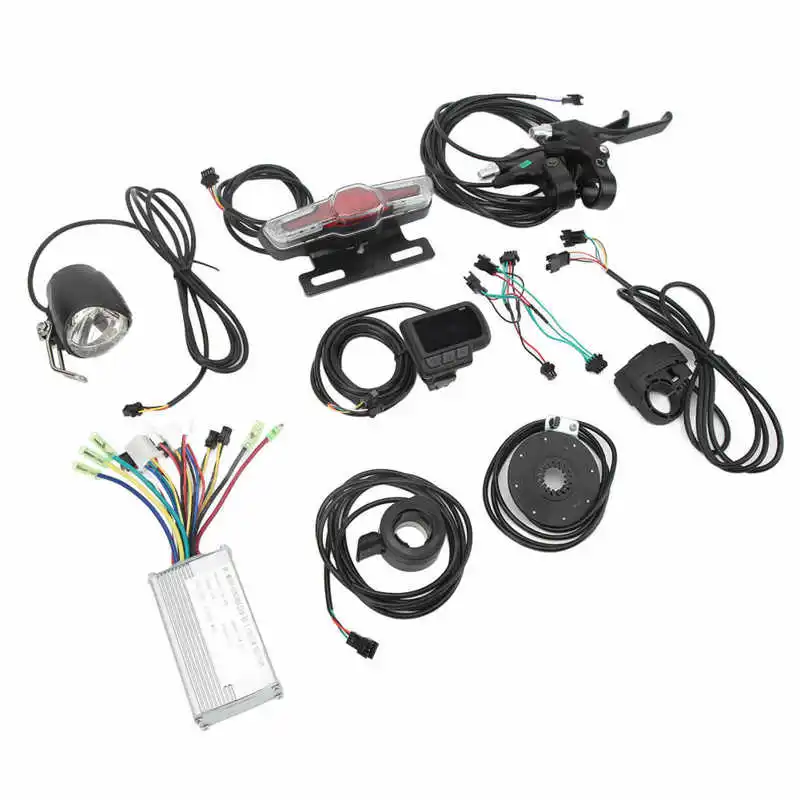 Electric Conversion Kit Motor 17A Motor Controller and EN06 Meter Kit for 250W to 350W Motor 36V 48V