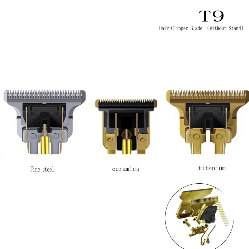 T Shaped Hair Clipper Blade （Without Stand） T9 Blade Trimmer Replacement Clipper Head