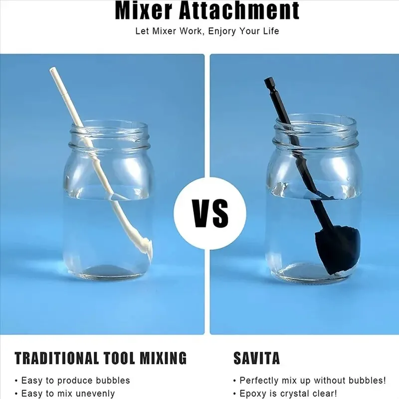 Alat joran pengaduk pisau Spiral pengaduk kepala Resin cairan perpaduan perlengkapan bor cat epoksi