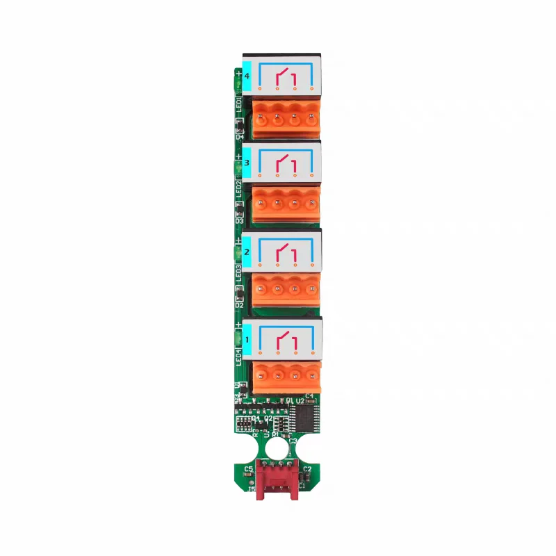 Official M5Stack 4-Relay Unit with Status Indicator LEDs, DC Signal Switching, STM32